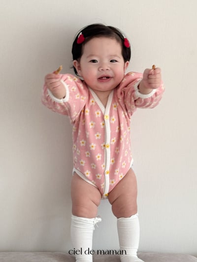 Cieldemaman｜(3-15m) 春天花朵包屁衣17