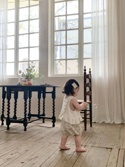 JE39｜(73-100cm) 花邊背心碎花短褲套裝6