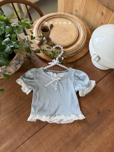 Marron32｜(1y-6y) 蕾絲花邊鈕釦上衣7