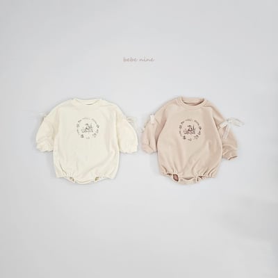 bebe nine15 (65cm-75cm) 2色蕾絲緞帶小兔連身衣13