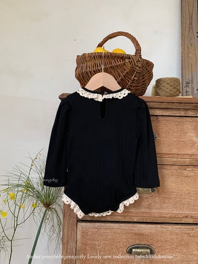 JE578｜(66-90cm) 蕾絲捲邊包屁衣/蕾絲花邊無根襪8