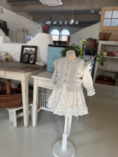 Marron24｜(1y-6y) 春日碎花荷葉洋裝9
