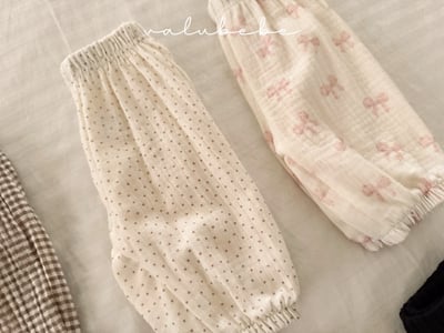 Valubebe67｜(65-90) 棉麻印花縮口褲11