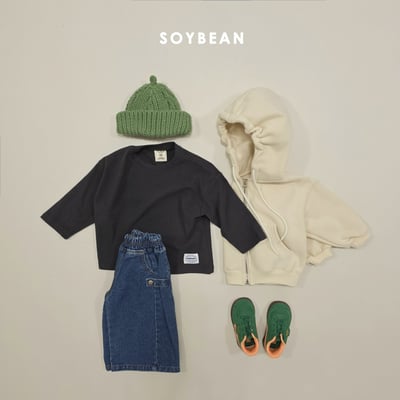 Soybean37｜(75cm-118cm) 刷毛連帽外套5