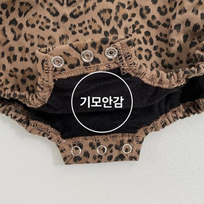 Oottbebe06｜(0m-12m)豹紋吊帶包屁褲3