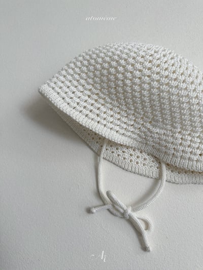 Atomeme18｜(70-110) 鏤空針織綁帶帽4