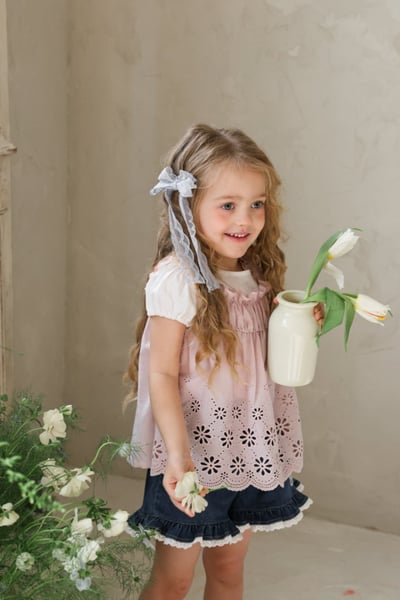 FLO12｜(75-140) 兔兔公主袖上衣15