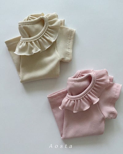 AOSTA04｜(6m-5y) 2色木耳邊翻領上衣4