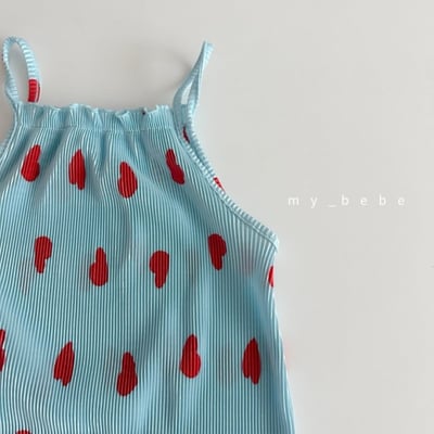 my_bebe18｜(80-110cm) 褶皺細肩連身褲6