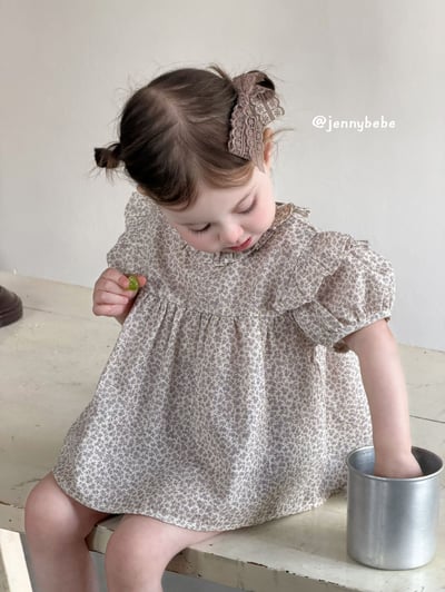 JE695｜(73-100cm)  花領碎花套裝15