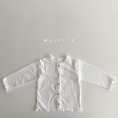 my_bebe32｜(80-120cm) 褶皺捲邊開襟外套6