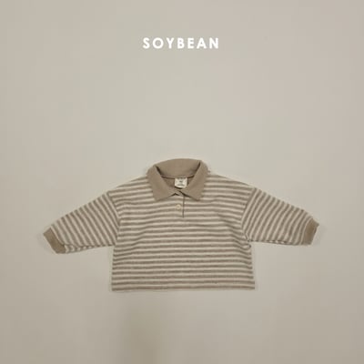 Soybean07｜(75cm-118cm) 條紋有領上衣8