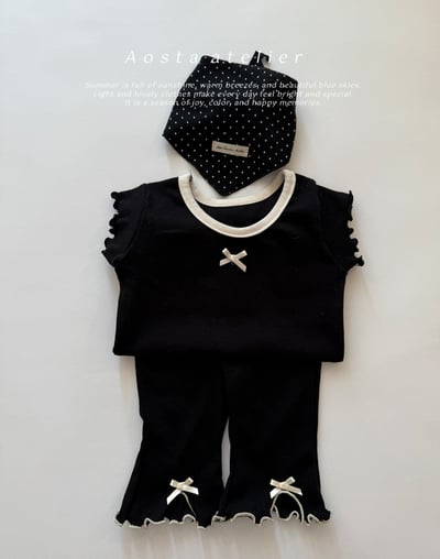 AOSTA47｜(6m-5y) 4款羅紋緞帶開衩褲11