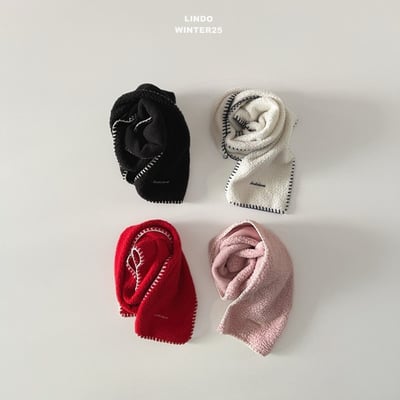 Lindo84｜(80cm-125cm) 滾線刷毛圍巾3