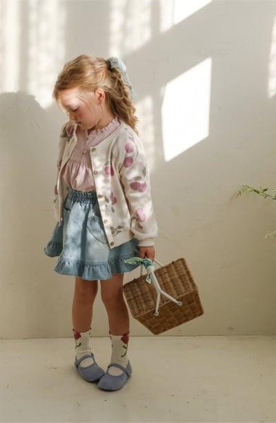 FLO06｜(free) 3色蕾絲滾邊蝴蝶結髮夾14