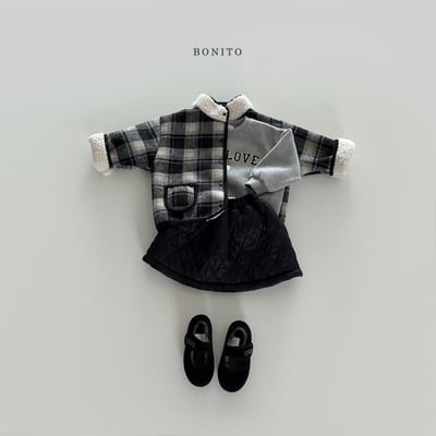 Bonito11｜(75cm-125cm) 冬季刷毛格紋口袋外套18