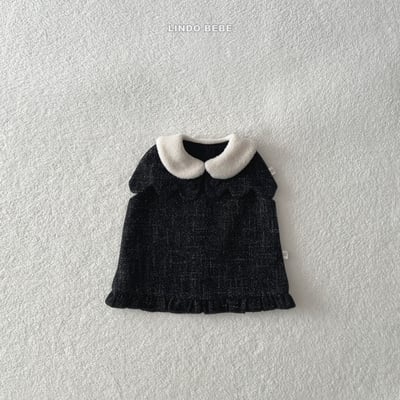 Lindo23｜(3m-18m) 小香風荷葉洋裝+天使斗篷7