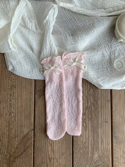Bebe holic57｜(Free) 蝴蝶結中長襪3