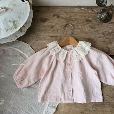 Choucream02｜(6m-18m) 蕾絲領襯衫6