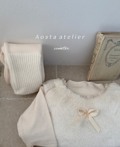 AOSTA39｜(6m-5y) 蕾絲花邊刷毛背心8