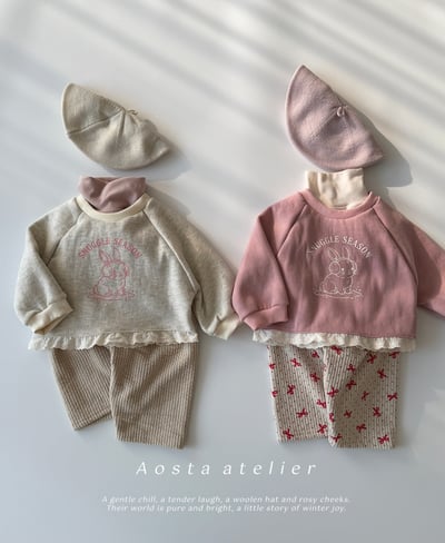 AOSTA59｜(6m-5y) 雪兔蕾絲上衣17