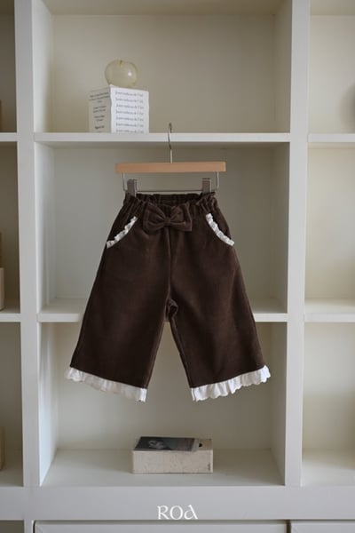 ROA27｜(80cm-120cm) 2色蝴蝶結直筒長褲2