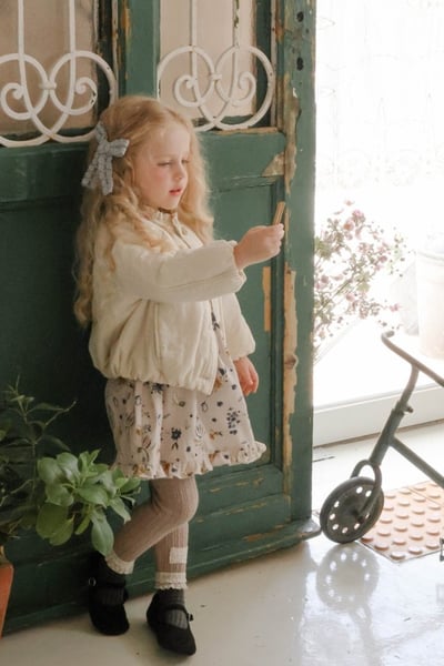 FLO46｜(85-135cm) 2色褶皺領鋪棉外套13