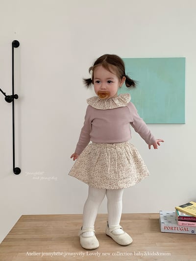 JE590｜(73cm-100cm) 碎花翻領兩件式上衣包屁裙13