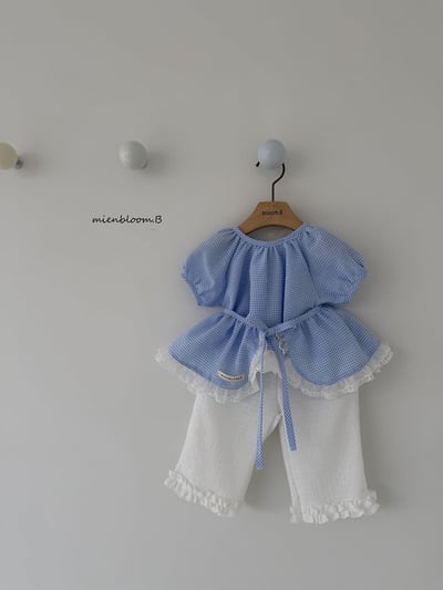 Bloom.b52｜(55cm-118cm) 格紋綁帶圍裙10