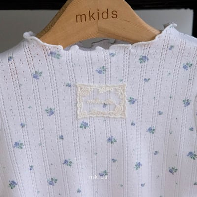 M-KIDS27｜(65-115cm) 捲邊蕾絲標上衣11