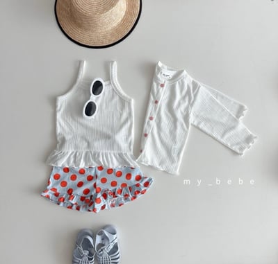 my_bebe28｜(80-120cm) 印花荷葉邊短褲7