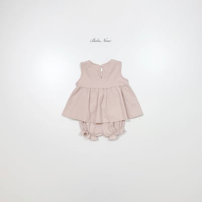 bebe nine17  (6m-24m) 2色氣質波浪無袖套裝6