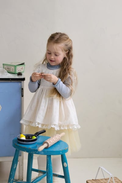 FLO26｜(75-140) 2色法式蕾絲拉鍊圍裙22