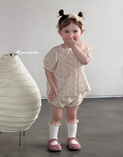 JE722｜(73-100cm) 小碎花套裝3