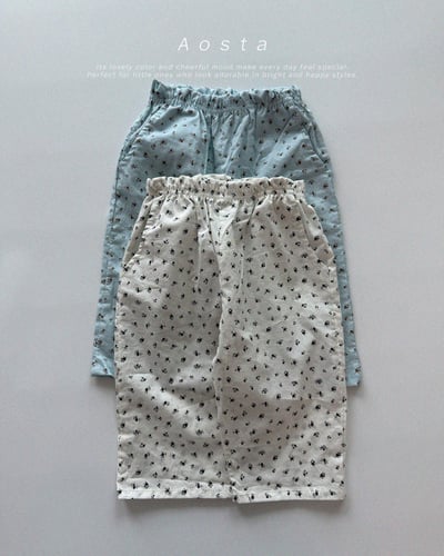 AOSTA37｜(6m-5y) 2款甜美小碎花長褲2