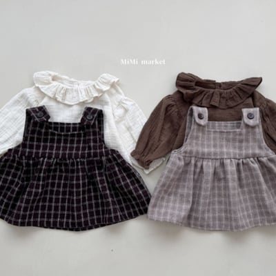 mimi market20 (65-85cm)  格紋背心吊帶裙4