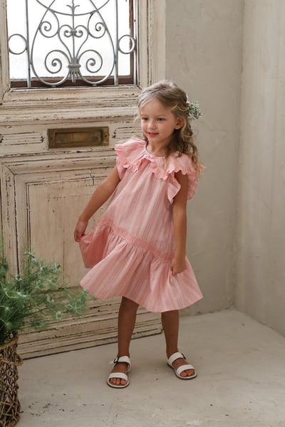 FLO31｜(75-140) 荷葉領蛋糕洋裝8