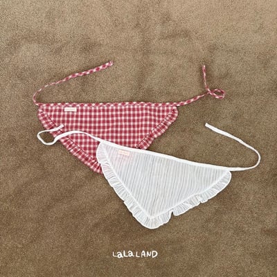 lala land42｜(75-120cm) 2色荷葉滾邊綁帶頭巾16