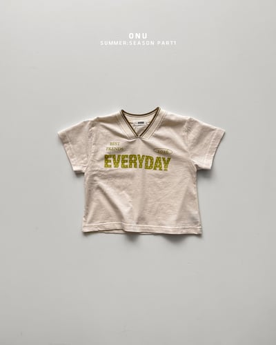 onu14｜(70cm-115cm) V領英字印花上衣12