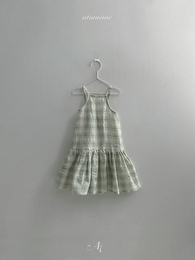 Atomeme12｜(70-110) 格紋棉麻洋裝6