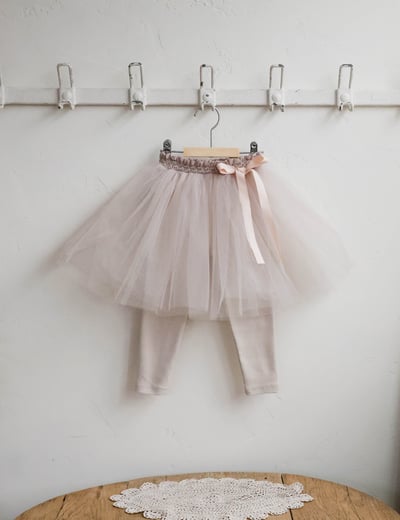 FLO19｜(75-135cm) 3色夢幻薄紗內搭褲裙2