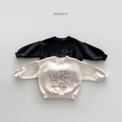 Bonito12｜(75cm-125cm) 小狗印花休閒上衣1
