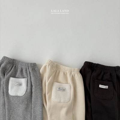 lala land79｜(75cm-120cm) 3色磨毛口袋直筒寬褲2