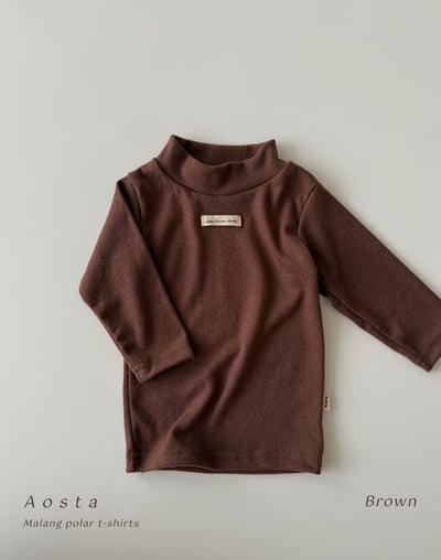 AOSTA56｜(6m-5y) 小標中高領上衣7