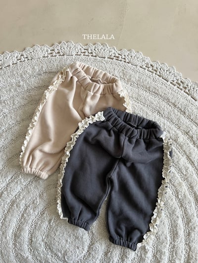 thelala40｜ (1y-6y) 蕾絲花邊休閒長褲8