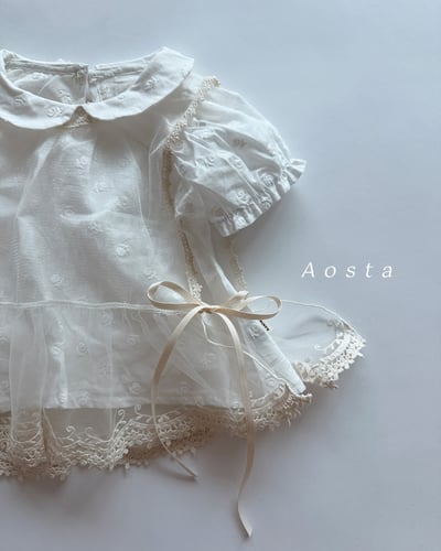 AOSTA58｜(6m-5y) 2款翻領泡泡袖上衣10