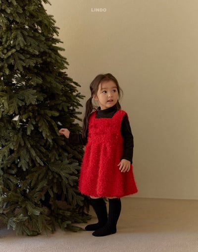 Lindo65｜(80cm-125cm) 緞帶絨毛氣球洋裝14