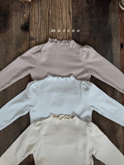 Marron 04｜(1y-6y) 荷葉裙擺捲邊上衣14