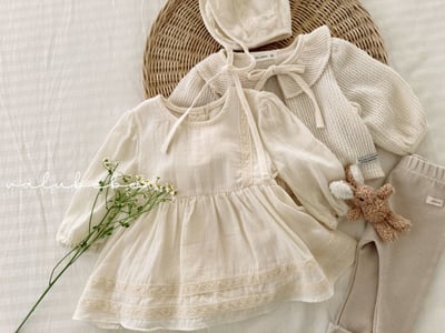 Valubebe82｜(65-80) 蕾絲刺繡包屁洋裝8