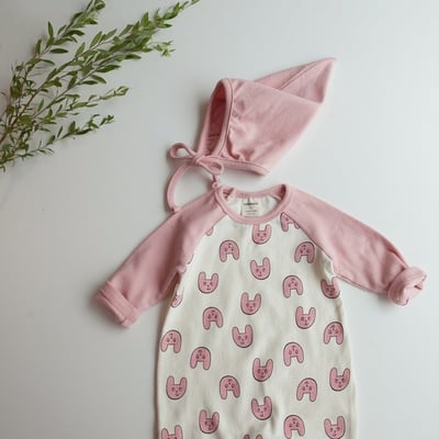 LEMONADE42｜(55cm-85cm) 2色印花連身衣含帽子6